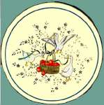 * Country CLASSIC Gooseberry Round Metal Stove Burner Covers