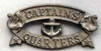Cast Iron Captains Quarters Plaque