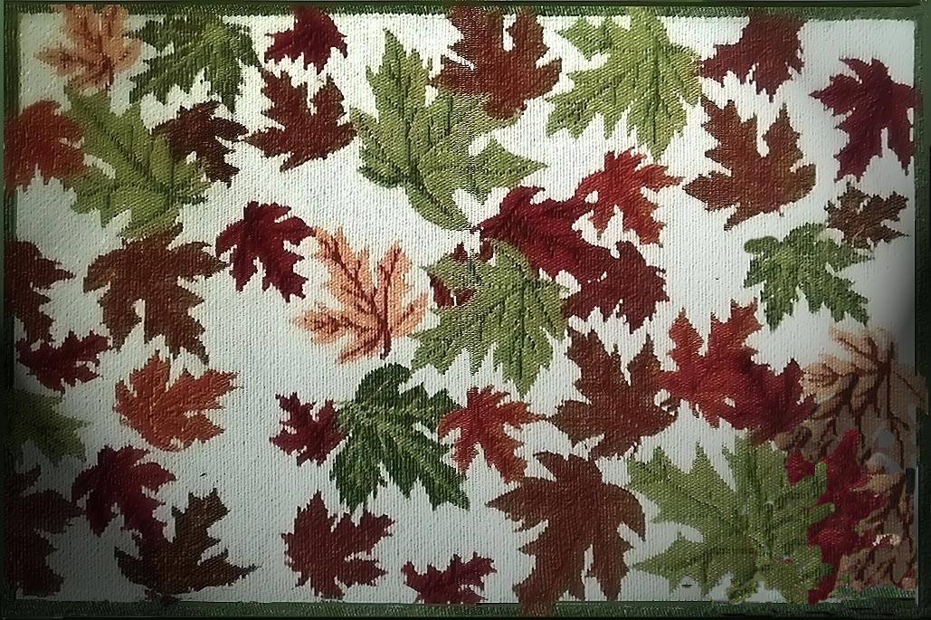 CLEARANCE Fabric Woven Tapestry 4 Placemats-Autumn Leaves