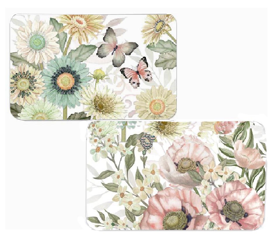 ! - 4  Reversible Plastic Placemats Boho Butterfly