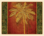 ! Tropical Glass Cuttingboard Trivet Patterned Palms