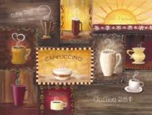 Coffee Cafe Theme Tempered Glass Cuttingboard Trivet