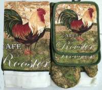 * 7pc Kitchen Towel Set Farm Rooster