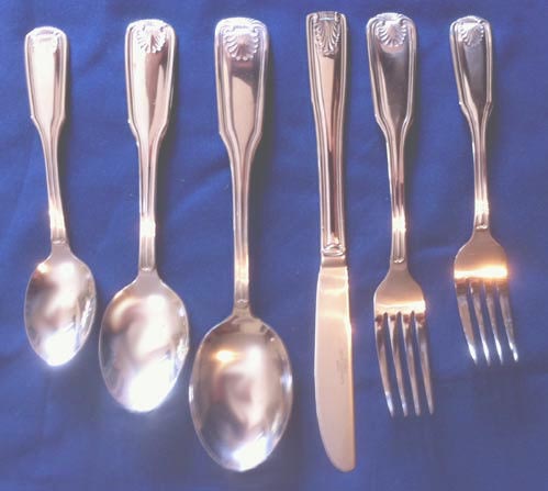 Oval Soup / Place Spoons NEW Shell SET OF FOUR DOZEN Sysco Stainless SURF 