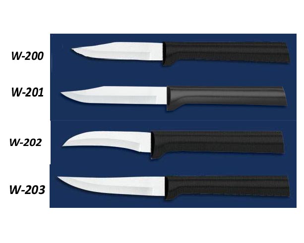 ! R400-B Black Handle Rada Paring Knives Set of 4