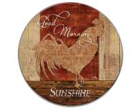 Round Burner Covers Good Morning Farm Rooster Round Burner Covers Good Morning Farm Rooster