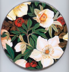 * Cherry Blossom Floral Round Metal Stove Burner Covers