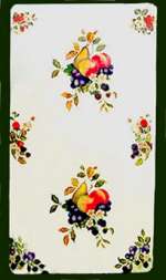 _ 2 Fruit on White Double/Rectangle Gas/elec. Metal Burner Cover _ 2 Fruit on White Double/Rectangle Gas/elec. Metal Burner Cover