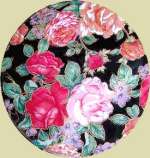 * Black with Roses Floral Stove Metal Stove Burner Covers * Black with Roses Floral Stove Metal Stove Burner Covers