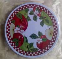 Country Apple Blossom Round Metal Burner Covers Country Apple Blossom Round Metal Burner Covers