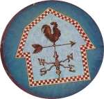 * Weathervane FarmhouseRooster Round Metal Stove Burner Covers