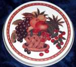 ~Grapes Cherries Apple Fruit Basket Metal Burner Covers ~Grapes Cherries Apple Fruit Basket Metal Burner Covers