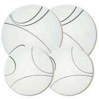 Round Corelle Coordinate Simple Black Lines Burner Covers Round Corelle Coordinate Simple Black Lines Burner Covers