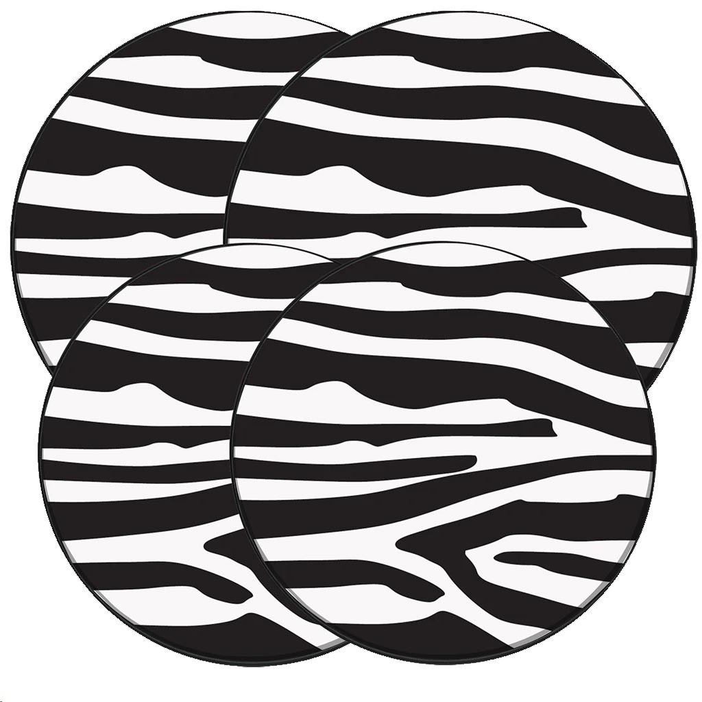 !- Black and White Zebra Stripe Round Metal Stove Burner Covers !- Black and White Zebra Stripe Round Metal Stove Burner Covers