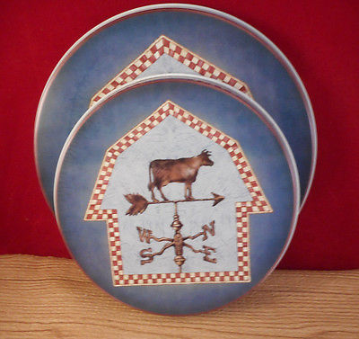 * Weathervane Farmhouse Cow Round Metal Stove Burner Covers