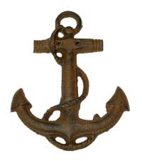Cast Iron Boat Anchor Wall Deco Set of 2 Cast Iron Boat Anchor Wall Deco Set of 2