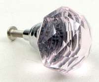 Large Set Of 2 Pink Crystal Glass DrawerDoor Pull Large Set Of 2 Pink Crystal Glass DrawerDoor Pull