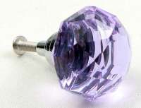 Large Set Of 2 Light Blue/Purple Crystal Glass DrawerDoor Pull Large Set Of 2 Light Blue/Purple Crystal Glass DrawerDoor Pull