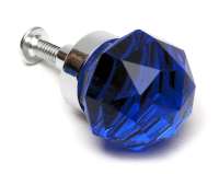 SMALL Set Of 2 Dark Blue Crystal Glass DrawerDoor Pull SMALL Set Of 2 Dark Blue Crystal Glass DrawerDoor Pull