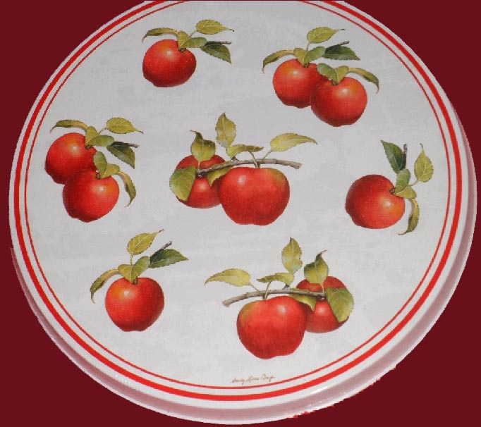 *Apple Country Harvest Round Stove Burner Covers *Apple Country Harvest Round Stove Burner Covers