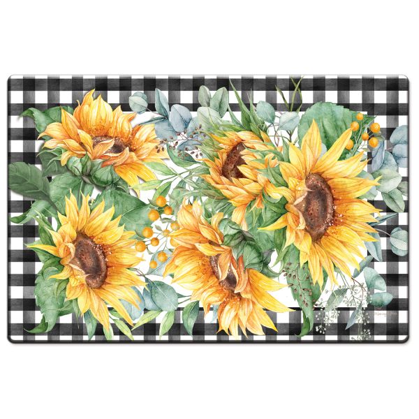 Anti Fatigue Country Garden Kitchen Floor Mat Sunflower Fields