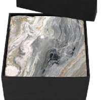 * 4 Cork-Backed Coasters Black-White Quartz Marble * 4 Cork-Backed Coasters Black-White Quartz Marble
