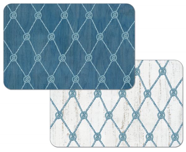 # - 4 Beach Nautical Rectangular Plastic Placemats Set Sail # - 4 Beach Nautical Rectangular Plastic Placemats Set Sail