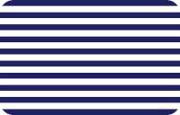 ! Nautical Beach Stripe 4 Navy Blue Plastic Placemats