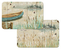 A Beach Nautical Lakeside Lodge 4 Teal Blue Plastic Placemats A Beach Nautical Lakeside Lodge 4 Teal Blue Plastic Placemats