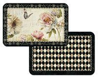 * ONLY 2 SETS LEFT 4 Plastic Placemats French Bouquet Floral * ONLY 2 SETS LEFT 4 Plastic Placemats French Bouquet Floral