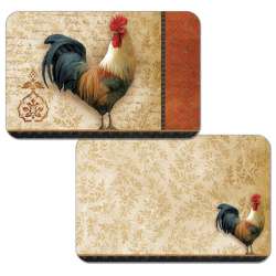 ! 4 Vinyl Plastic Farmhouse Theme Placemats Signature Rooster ! 4 Vinyl Plastic Farmhouse Theme Placemats Signature Rooster