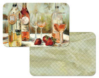 ! Grape Wine Award Reversible - 4 Vinyl-Plastic Placemats ! Grape Wine Award Reversible - 4 Vinyl-Plastic Placemats