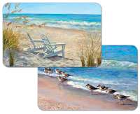 4 Beach Coastal Plastic Placemats Ocean View 4 Beach Coastal Plastic Placemats Ocean View