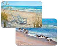 4 Beach Coastal Plastic Placemats Ocean View