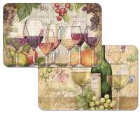 * 4 Grape Wine Bottle Plastic Placemats Wine Country