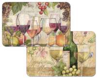 * 4 Grape Wine Bottle Plastic Placemats Wine Country * 4 Grape Wine Bottle Plastic Placemats Wine Country