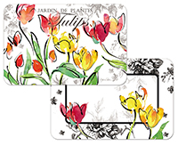 ! CLEARANCE Tulips Floral Vinyl-Plastic Placemats ! CLEARANCE Tulips Floral Vinyl-Plastic Placemats