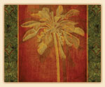 ! Tropical Glass Cuttingboard Trivet Patterned Palms ! Tropical Glass Cuttingboard Trivet Patterned Palms