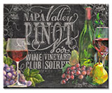 # 15 x 12 Chalkboard Wine Grape Glass Cuttingboard Trivet
