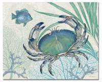 A Beach Crab Glass Cuttingboard Trivet Oceana