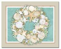 A Beach Coastal Wreath Seashell Glass Cuttingboard Trivet A Beach Coastal Wreath Seashell Glass Cuttingboard Trivet