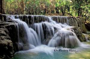 * A Glass Cuttingboard Trivet - Twin Waterfalls * A Glass Cuttingboard Trivet - Twin Waterfalls