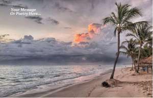 Tropical Beach Palm Tempered Glass CuttingBoard Trivet