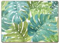 * CLEARANCE 4 CorkBack Hardboard Placemats Tropical Green Palm