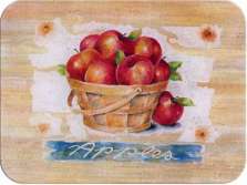 Apple Basket Country Style Glass Cuttingboard Trivet Apple Basket Country Style Glass Cuttingboard Trivet