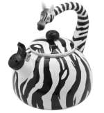 A Novelty Zebra Whistling Teakettle / Teapot A Novelty Zebra Whistling Teakettle / Teapot