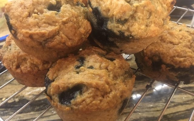 Gluten-Free Vegan Blueberry Oat Muffins