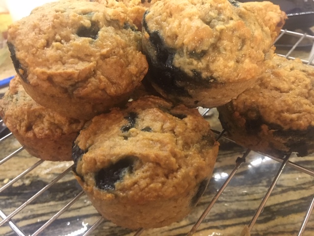 Gluten-Free Vegan Blueberry Oat Muffins