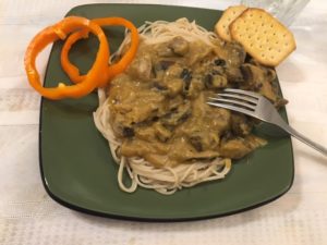 Sautee'd Mushrooms on Linguini